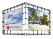 Hangend V-frame inc. Spandoek - Buitenmt. 100 x 100 cm