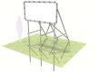 Spandoek met Staandframe - Buitenmaat 100 x 100 cm