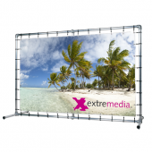 Frame met korte voet inc Spandoek - Buitenmt 100 x 100 cm